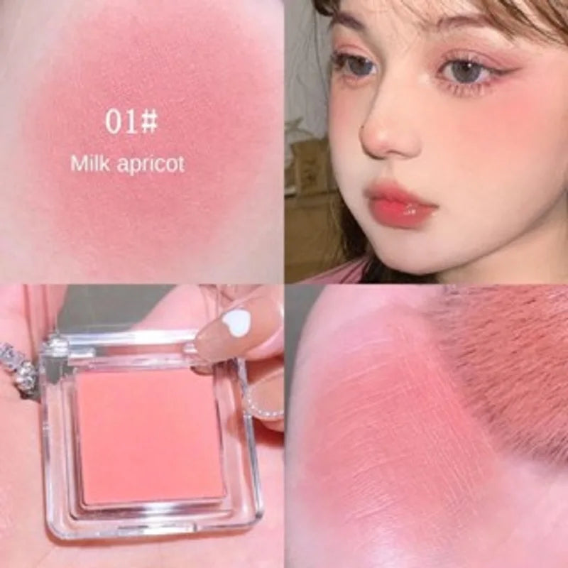 Single color square blush nude makeup brightens and whitens for a long time Delicate girl blush