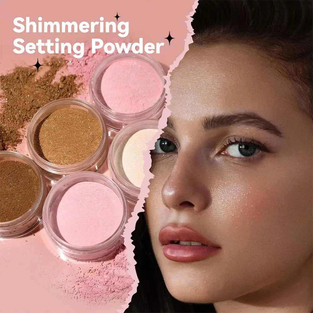 MLSMILE Shimmer Glitter Loose Setting Powder Oil Control