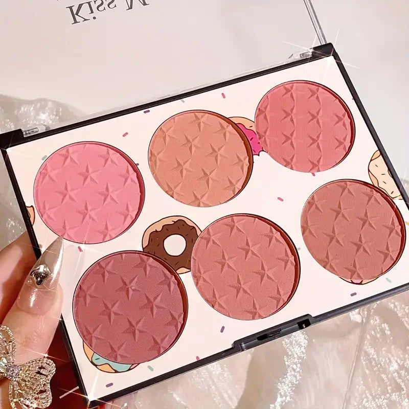 6-Color Blush Palette – Matte, High Pigment, Long-Lasting Vervelle