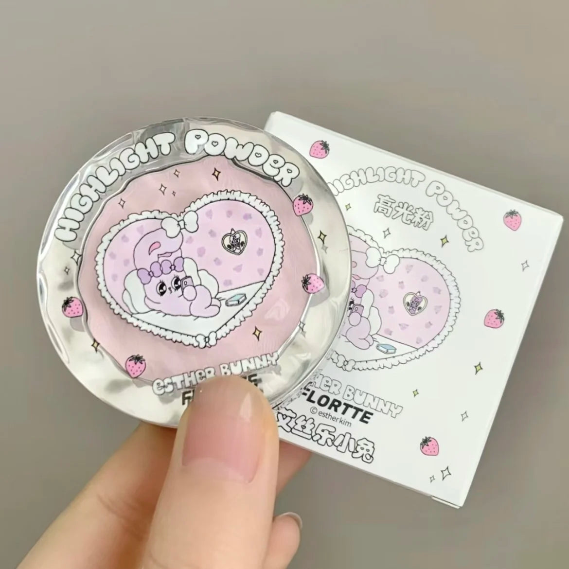 FLORTTE BUNNY Single Highlight Powder Facial Highgloss Natural Brightening