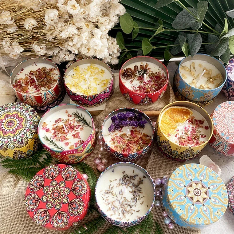Scented Soy Wax Candle in Iron Jar – different Flavors, 120g