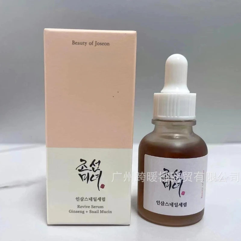 Korean beauty ginseng snail essence brightens skin tone moisturizing repair lightens fine lines anti-wrinkle