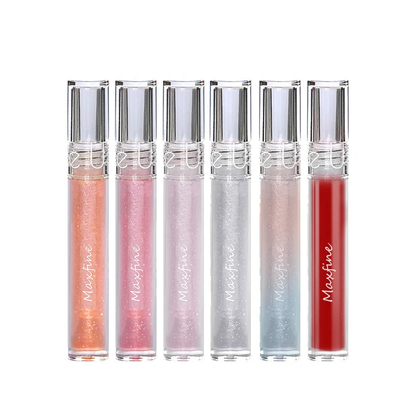 6 Color Mirror Lip Glaze Water Transparent Jelly Gloss Water Light Bright