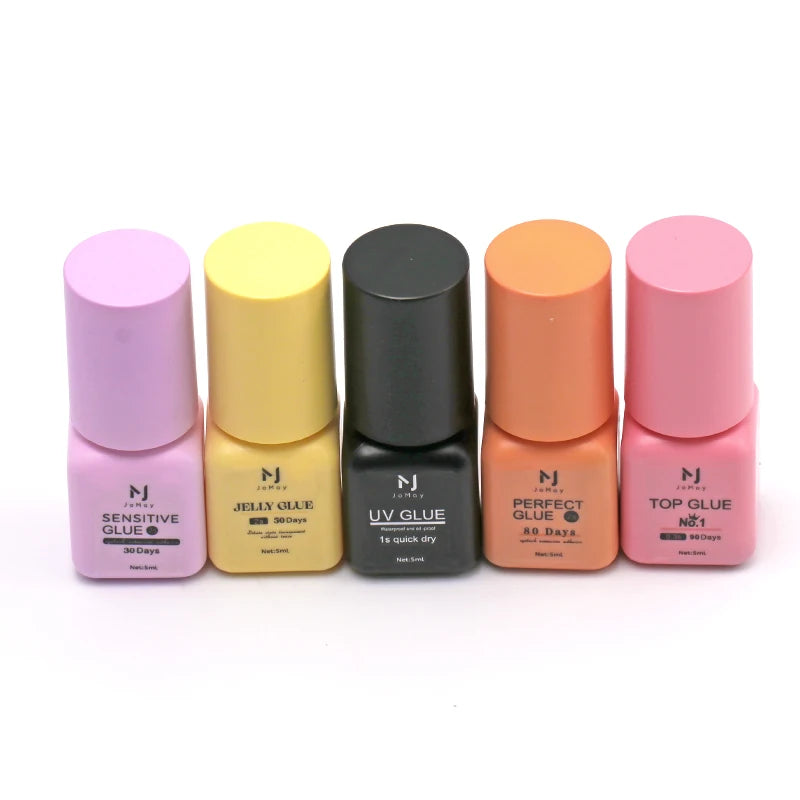 JOMAY Black/Clear Eyelash Extension Glue 0.3-2s Fast Dry Sensitive