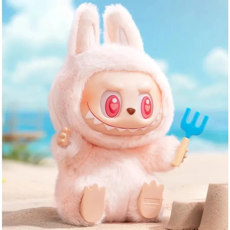Authentic Pop Mart Labubu Sitting Party Series Vinyl Plush Blind Box Figurine Pendant