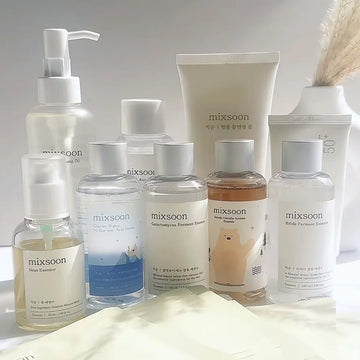 Korean Mixsoon Skin Care - Soybean Essence, Centella Asiatica Facial Cleanser, Soy Fermented Cream, Exfoliating, Repair Damage