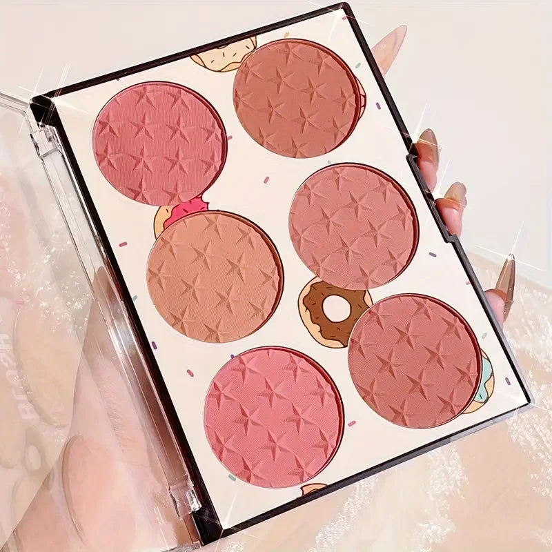 6-Color Blush Palette – Matte, High Pigment, Long-Lasting Vervelle