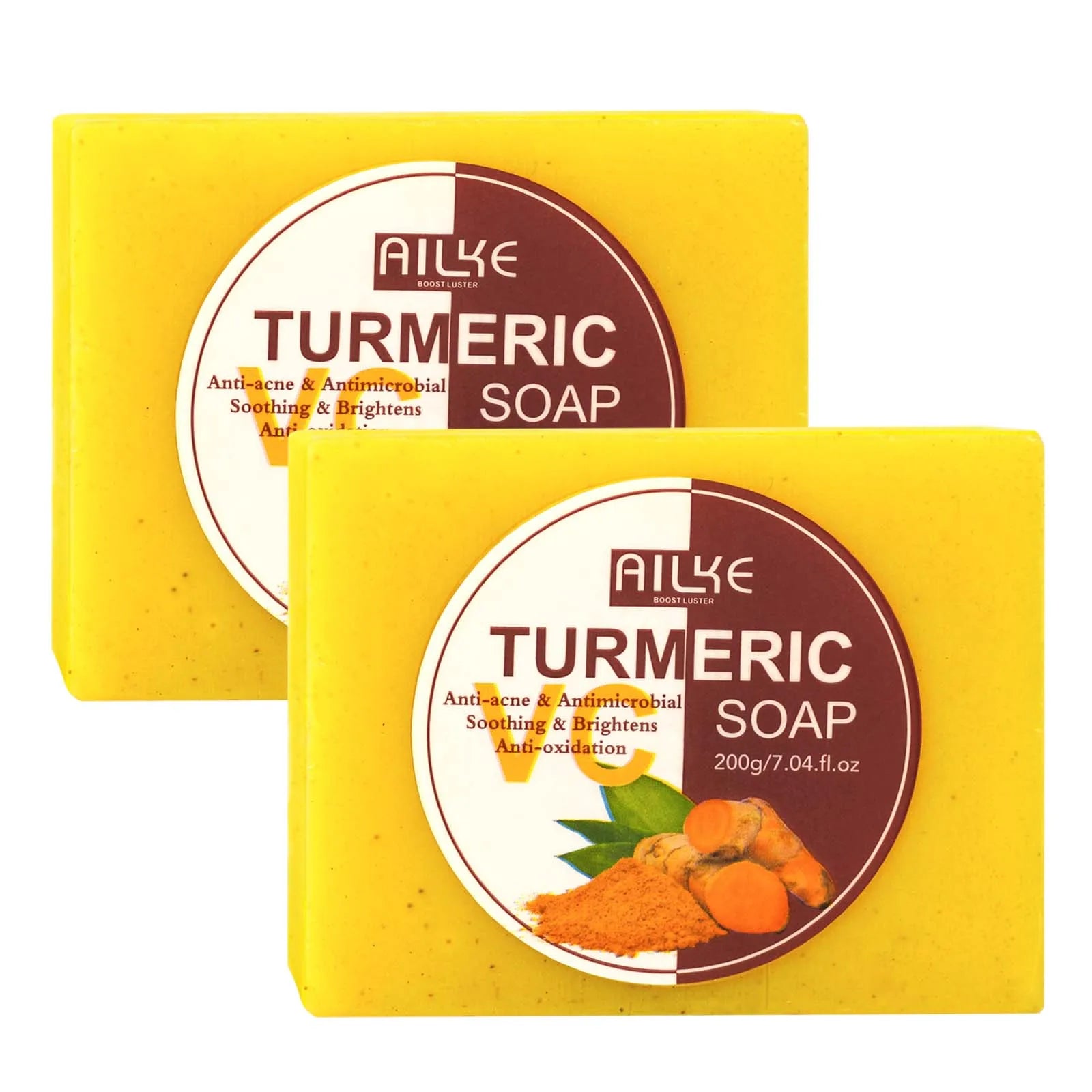 AILKE Organic Turmeric Whitening Skin Care Set, with Vitamin C, Clean Skin, Reduce Acne, Hydrating and Firming for Women