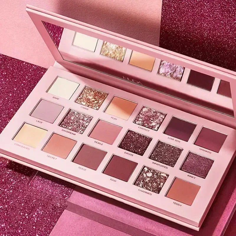 18-Color Glitter Eyeshadow Palette Matte Shimmer Nude