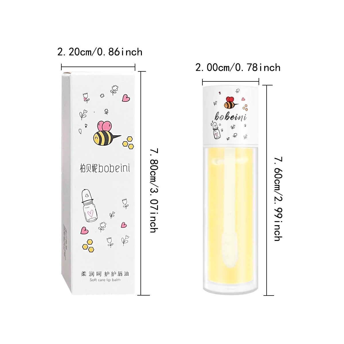 Water-gloss lip oil, honey-colored lip oil, moisturizing and hydrating