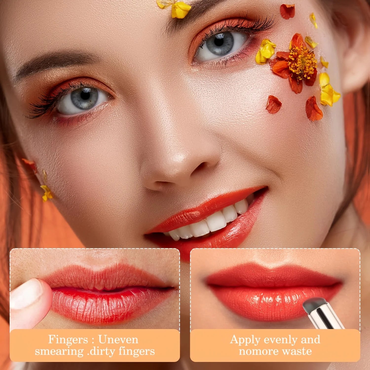Portable Silicone Lip Brush with Cover