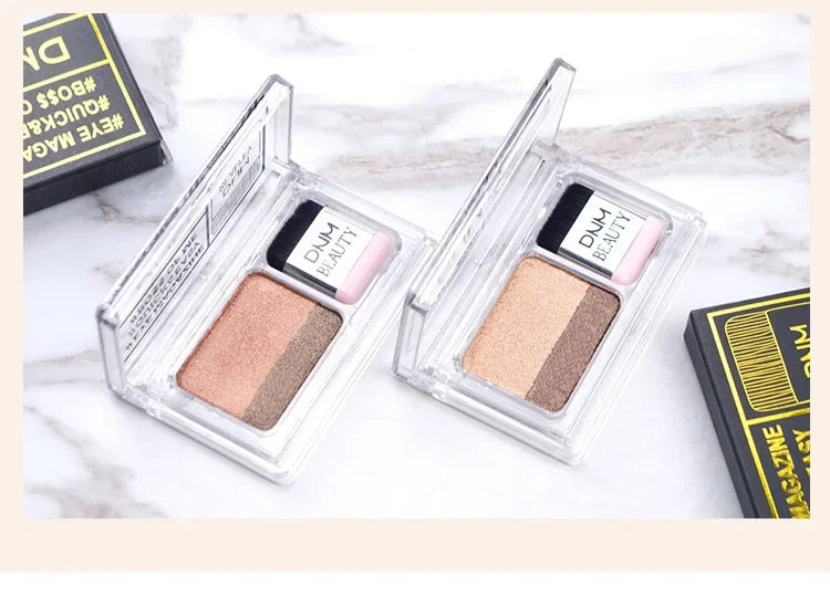 Two-Color Matte Eyeshadow Compact Easy-to-Carry Palette