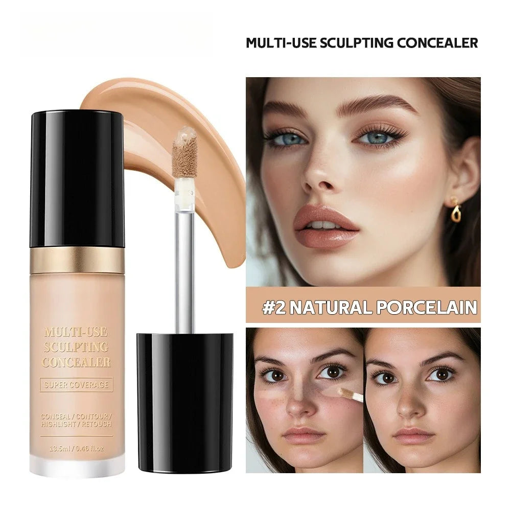 Super Coverage Concealer Multi-Use Cream Oil Free Long Lasting Hydrating Cover Contour Highlight