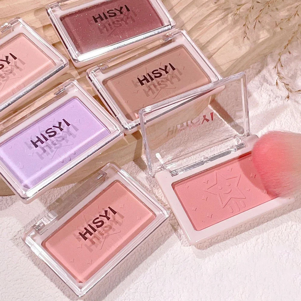 HISYI Peach Powder monochrome blush long-term durability Peach orange soft mist