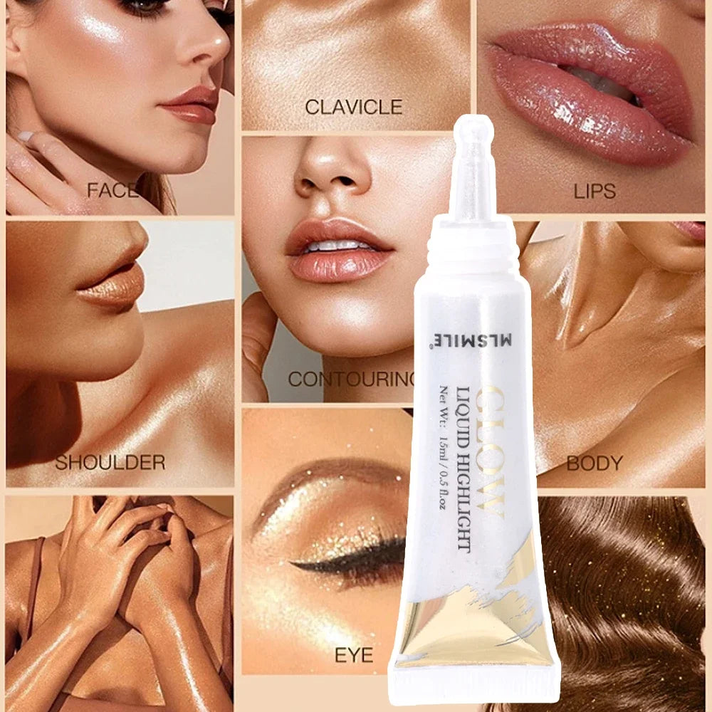 Diamond Glitter Highlighter Liquid Pearlescent Waterproof Longlasting