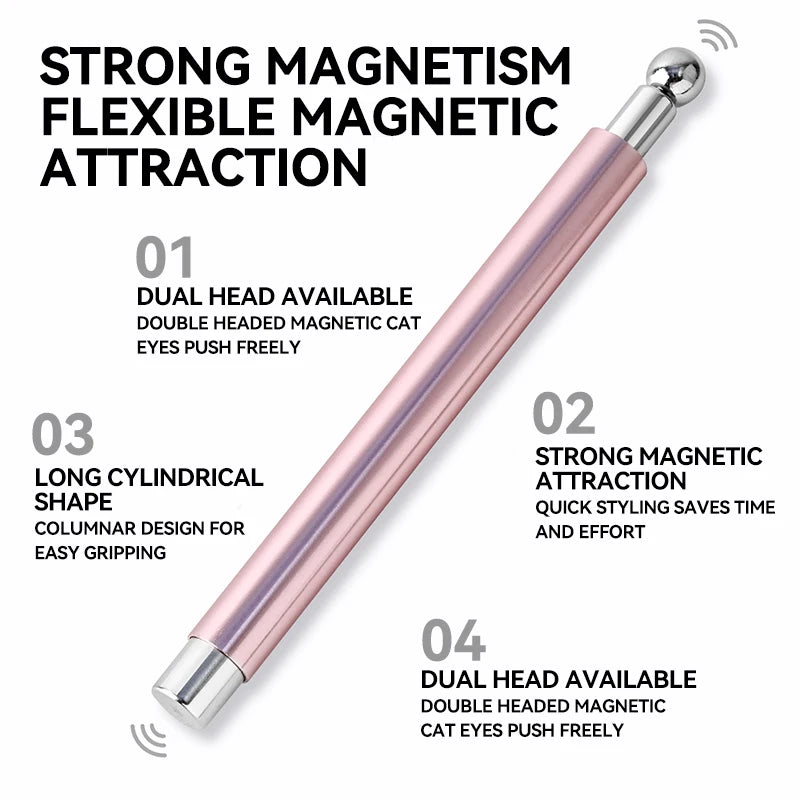 Nail Art Nail Magnetic Stick Cat Eye Magnetic Ball Aluminum Handle Cylindrical UV Gel Magnet