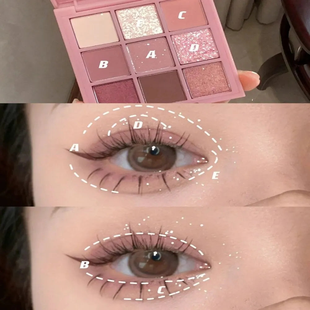 Acrylic Eyeshadow Tray Pearl Matte Waterproof Is Not Easy To Faint Earth Color