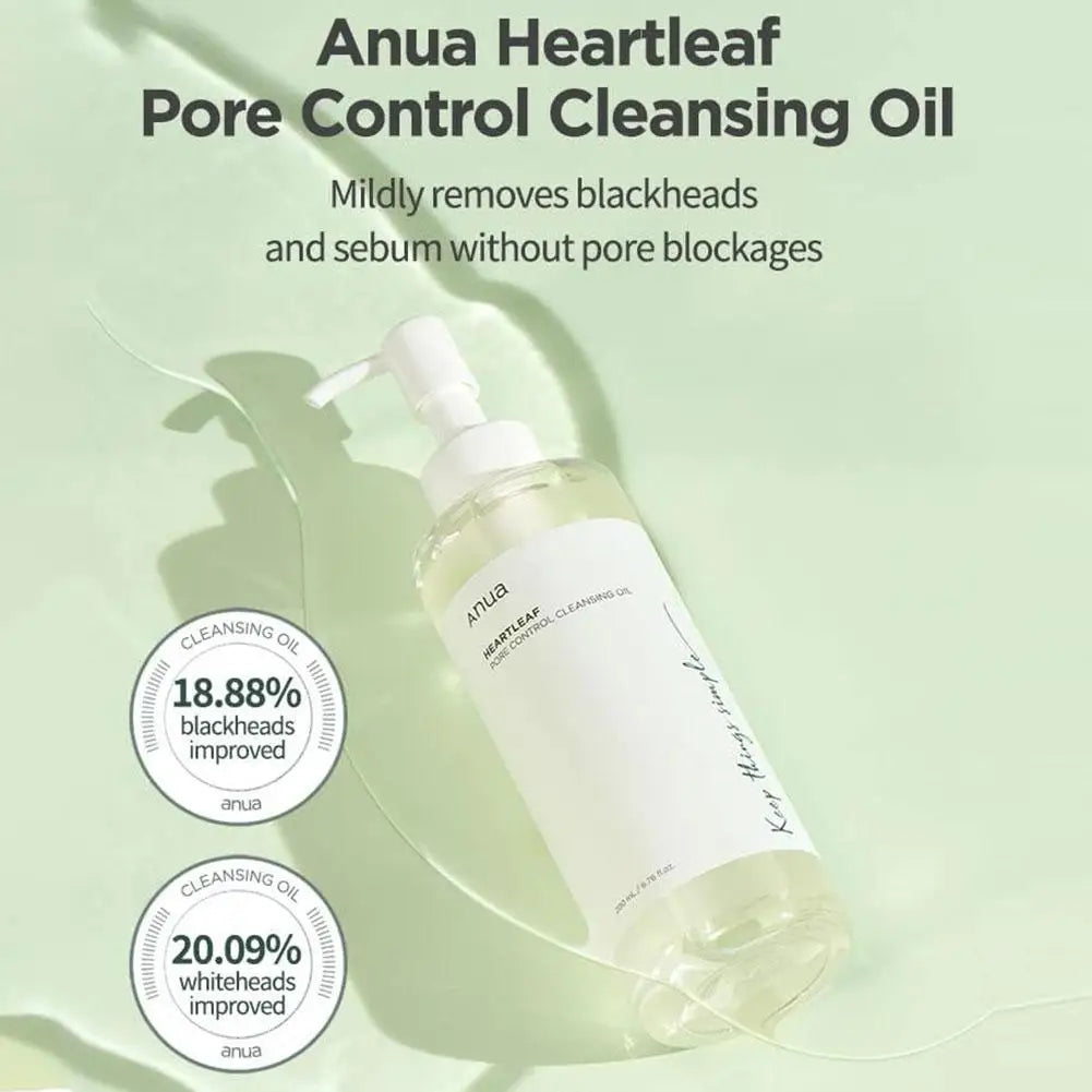Korean Anua Heartleaf Skin Care Set Anti-Aging Essence Moisturizing Toner Emulsion for Fine Lines, Deep Cleaning Facial Kit