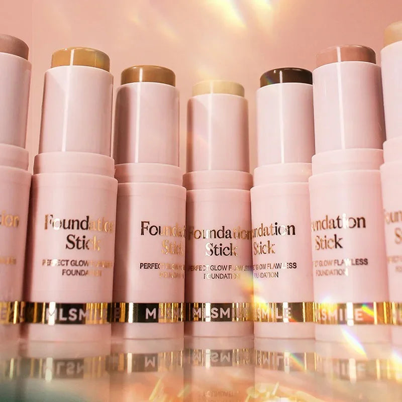 Matte Foundation Stick Oil Control Primer BB Cream Medium Coverage Light Bronzer Sculpt Face Outline Contour Brighten Concealer