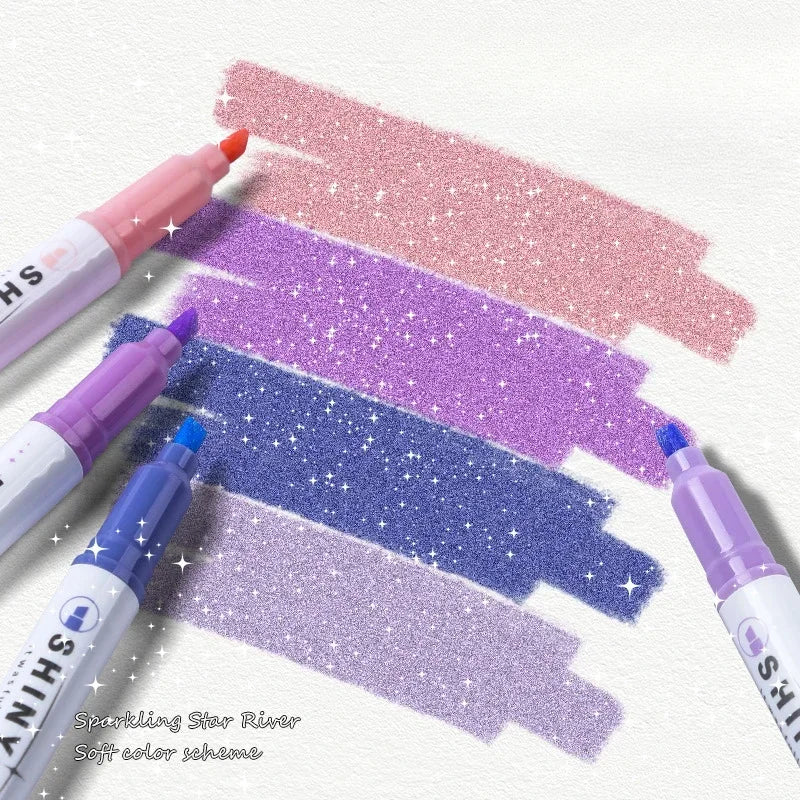 4pcs/set Aesthetic Star Glitter Highlighters