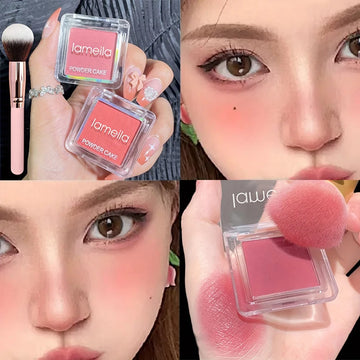 Lightweight Blush Palette Matte Nude Makeup,Monochrome Powder Blusher