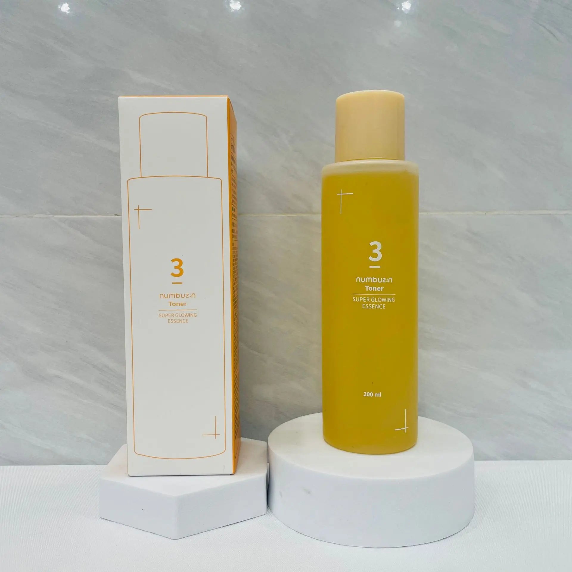 Korean Numbuzin Number 3 Skin Care - Tone-up Cream, Super Glowing Toner, Soft And Shiny Facial Serum, Number 3 Essence