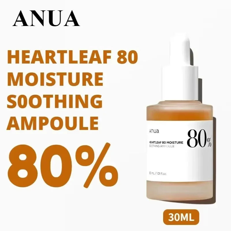 Anua Korean Skincare Heartleaf 80 Ampoule - 80% Extract for Redness & Sensitive Skin, Clinically Tested