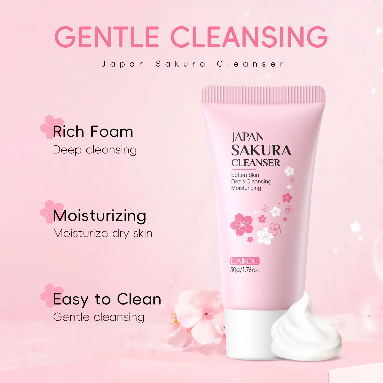 LAIKOU Sakura Facial Cleanser Vervelle