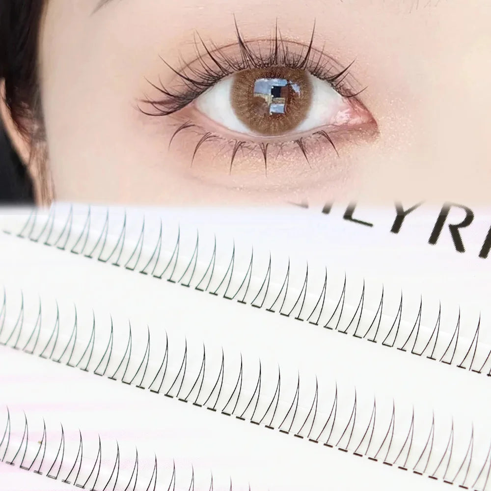 J Curl V-Shape Black Under Eyelashes Natural Manga Lashes