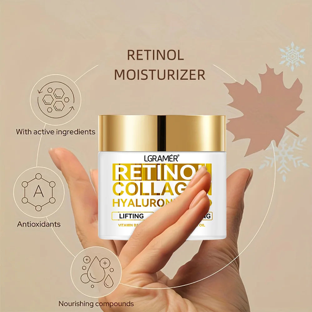 Retinol Face Cream Moisturizing Wrinkle Remover Collagen Hyaluronic