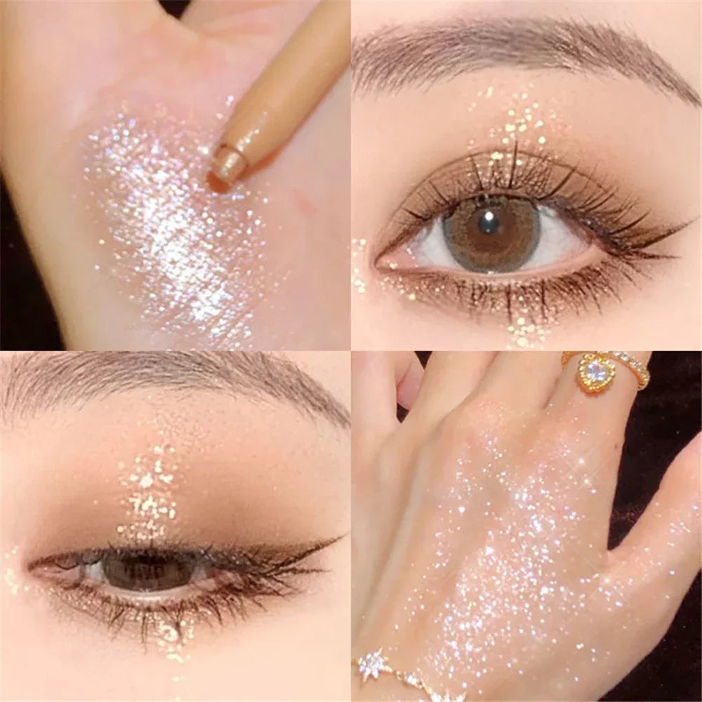 Sweet Mint Lying Silkworm Pencil Galaxy Glitter Eyeshadow Pen Long-lasting Waterproof Shiny Eyeliner