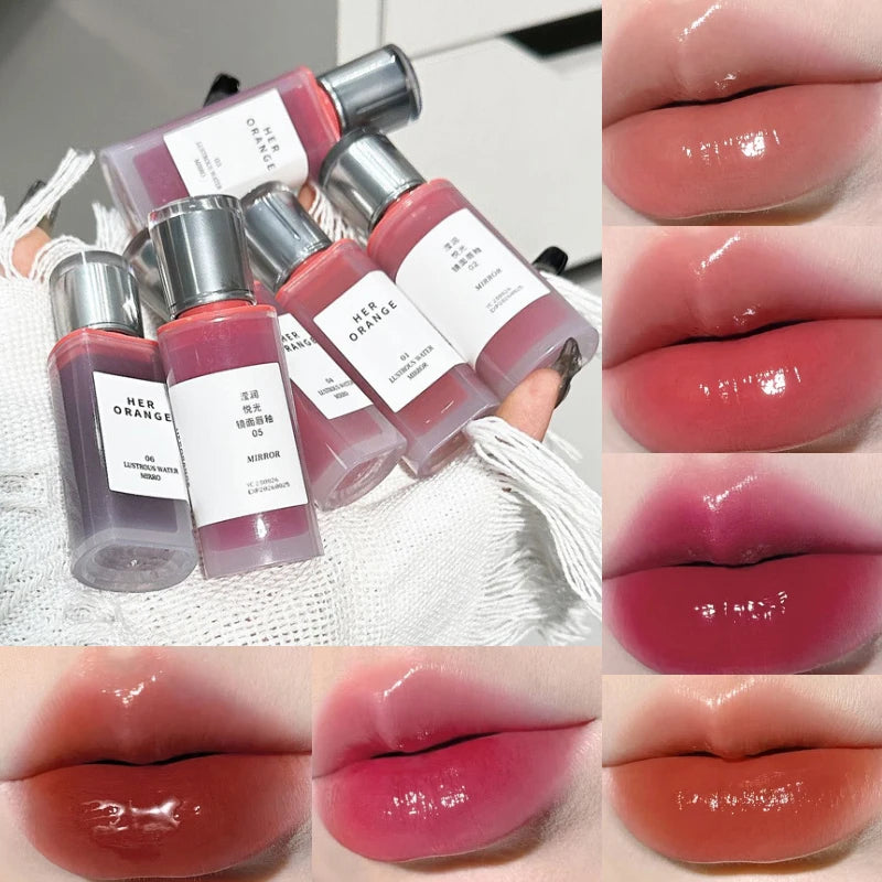 HERORANGE Crystal Gloss Lip Lacquer: Long-Lasting Hydration, Non-Sticky Formula with Glass-Like Shine