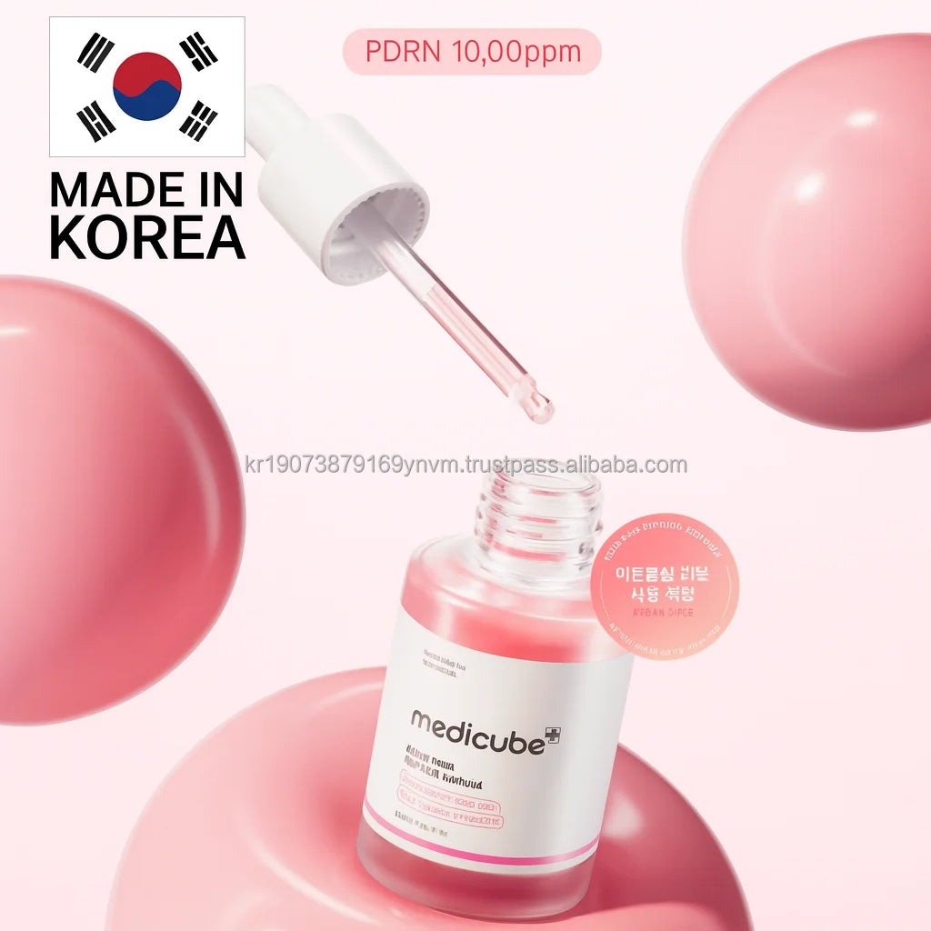 Korean Premium PDRN Salmon Coenzyme Q10 Vitamin B Hyaluronic Acid Pink Peptide Ampoule Serum