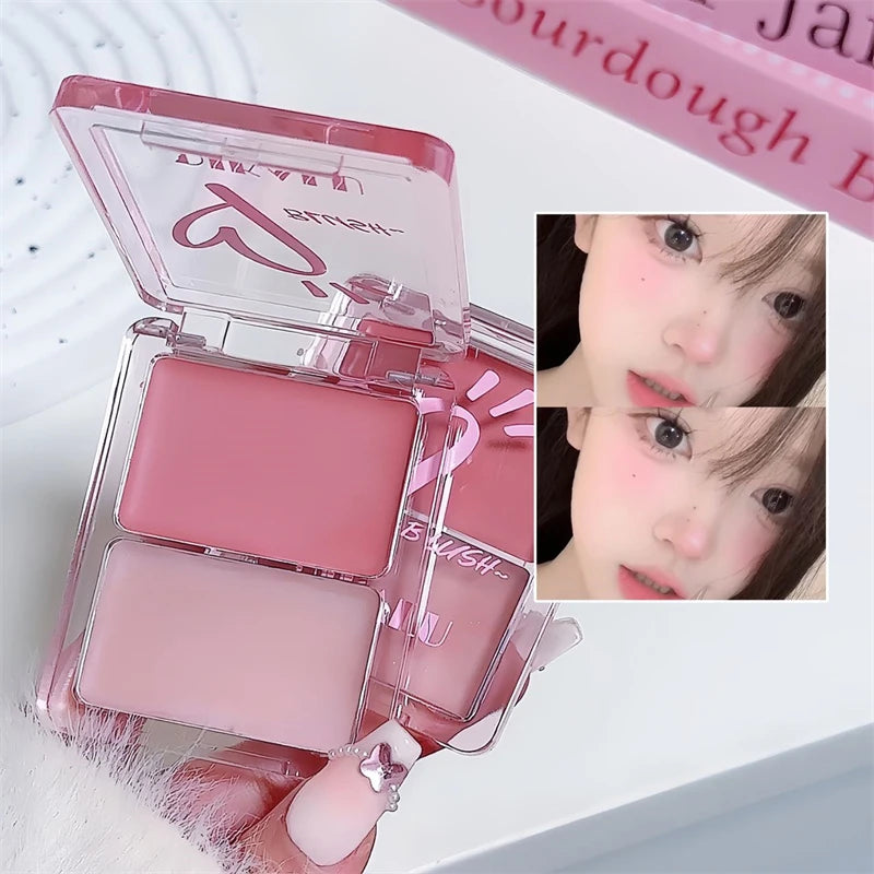 Water Light Peach Cream Blush Milk Pink Cream Natural Cheek Tint Brighten Waterproof Face Contouring Orange Blush Palette Makeup