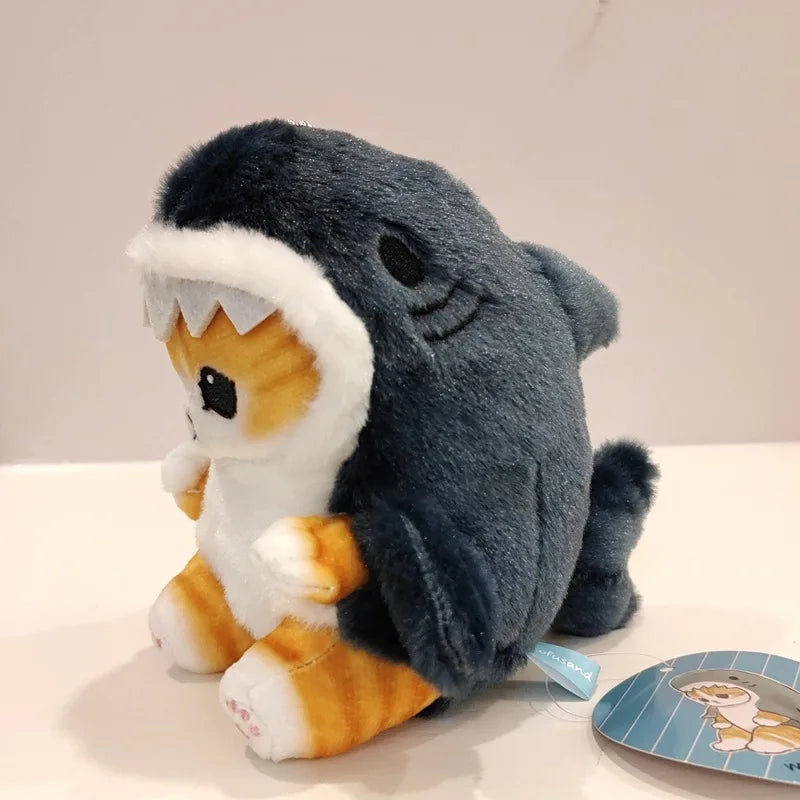 Kawaii Tempura Fried Shrimp Shark Cat Plush