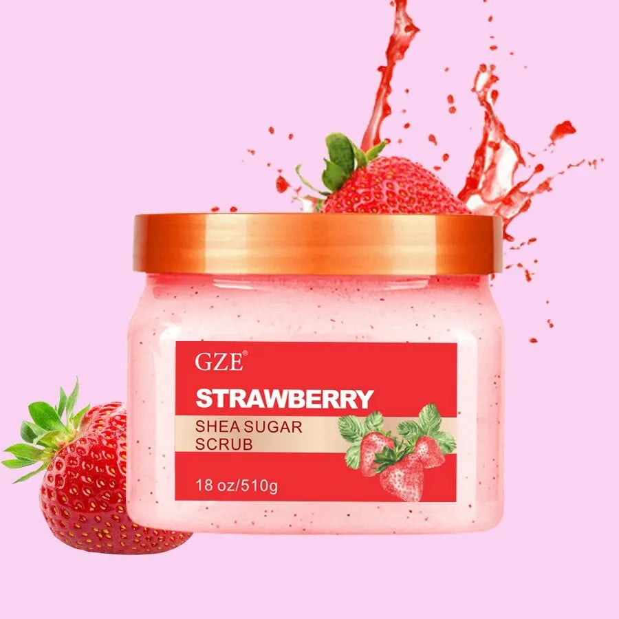 Vegan Mango Lemon Blueberry Strawberry Exfoliator Body Scrub Whitening Organic Face Shea