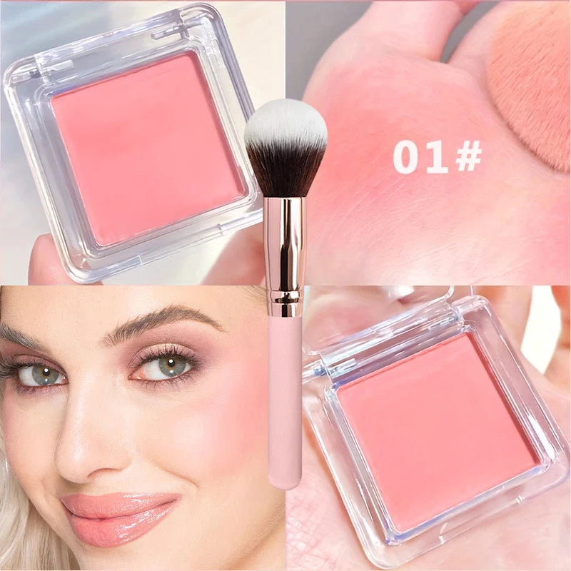 Lightweight Blush Palette Matte Nude Makeup,Monochrome Powder Blusher