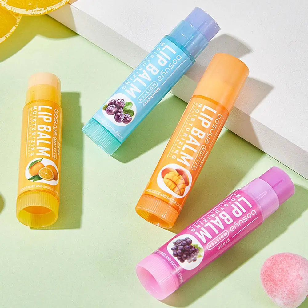 6/24pcs Assorted Fruit Flavor Lip Balm Set – Hydrating & Nourishing for Dry Lips