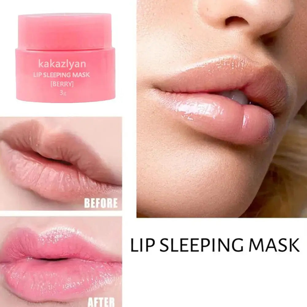 Pack Of 2 Strawberry Lip Balm Moisturizing Jelly Lip Mask