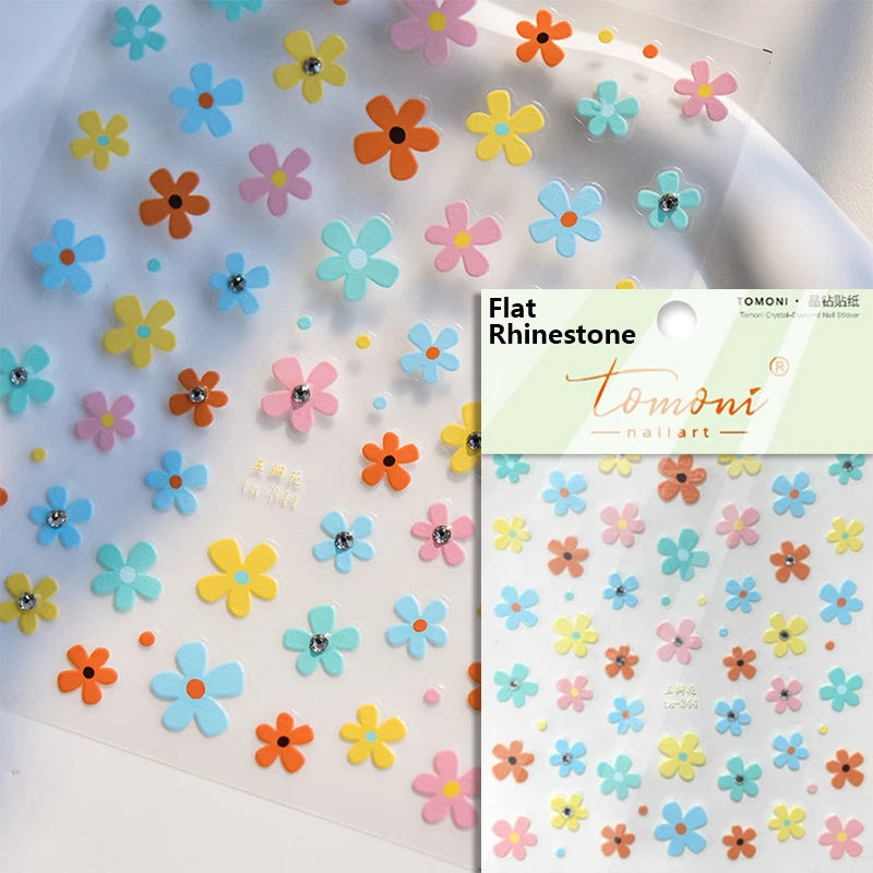1 Pack 5D Green Four-Leaf Clover Nail Art Stickers