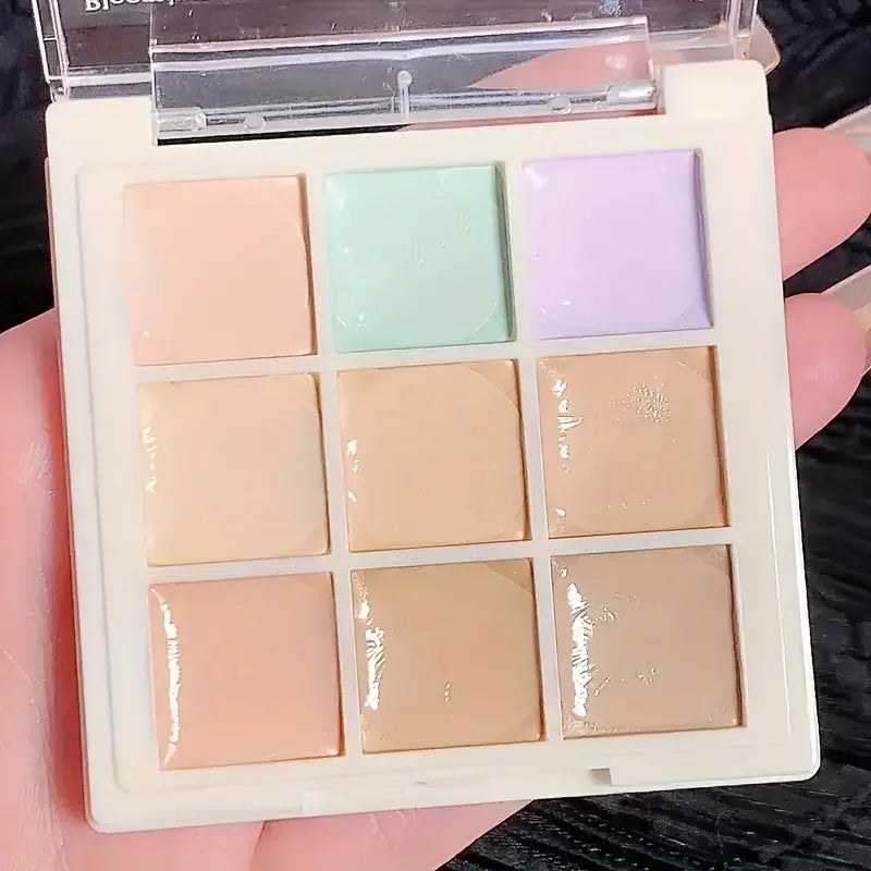 9-Color Waterproof Concealer Palette for Dark Circles