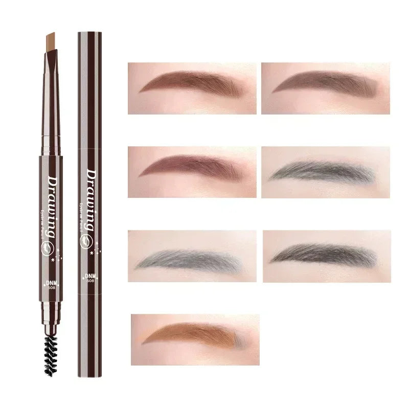 DNM Double-Headed Triangular Eyebrow Pencil with Brush