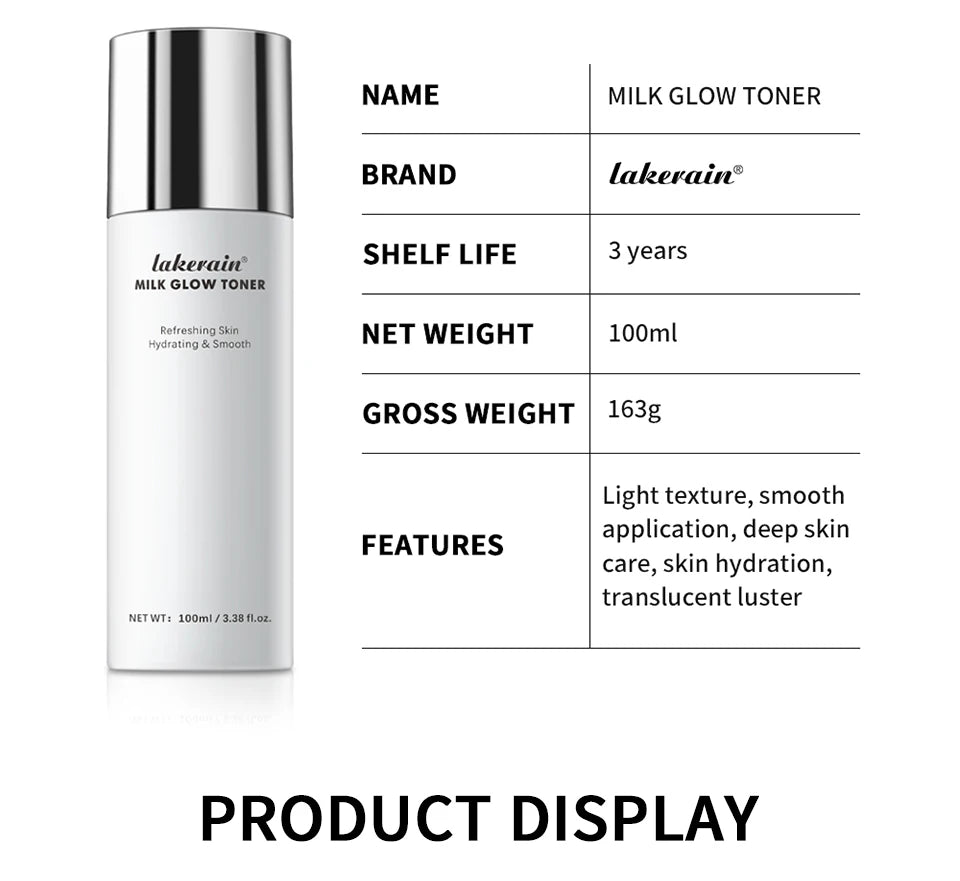 Milk Glow Toner Brightening Moisturizing Skin Care Vervelle
