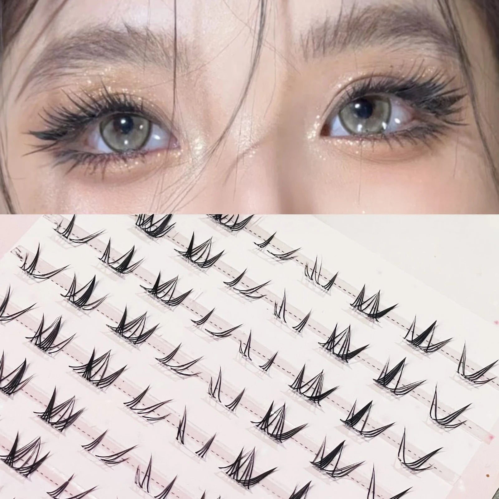 C-Curl 3D Mink False Eyelashes – Natural Fluffy Lower Lashes