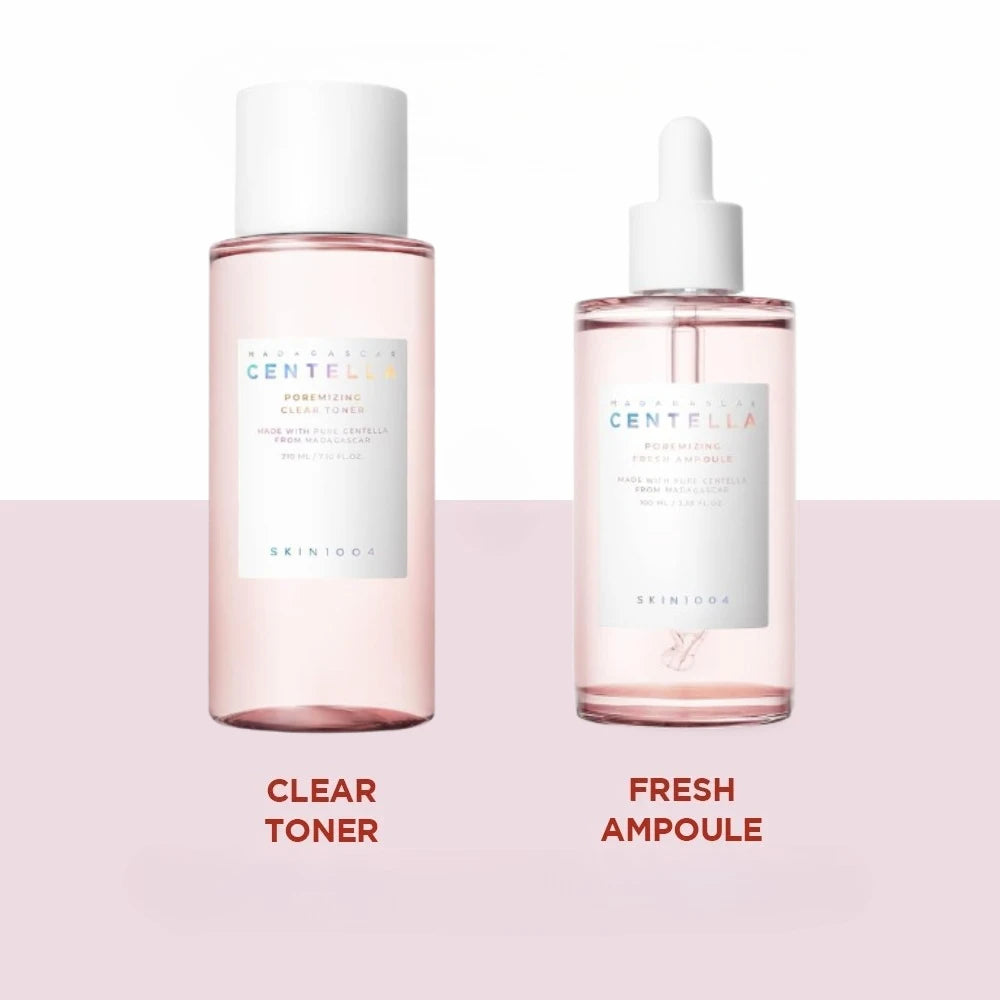 Skin1004 Centella Pink Salt Fresh Toner Ampoule Serum Pore Care Cleanser Light Gel Cream