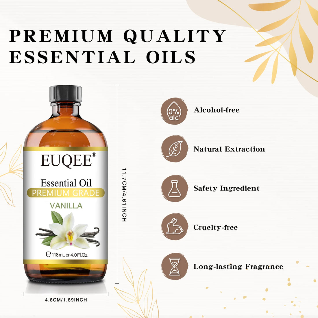 EUQEE Essential Oils 4oz – Aromatherapy & Home Fragrance