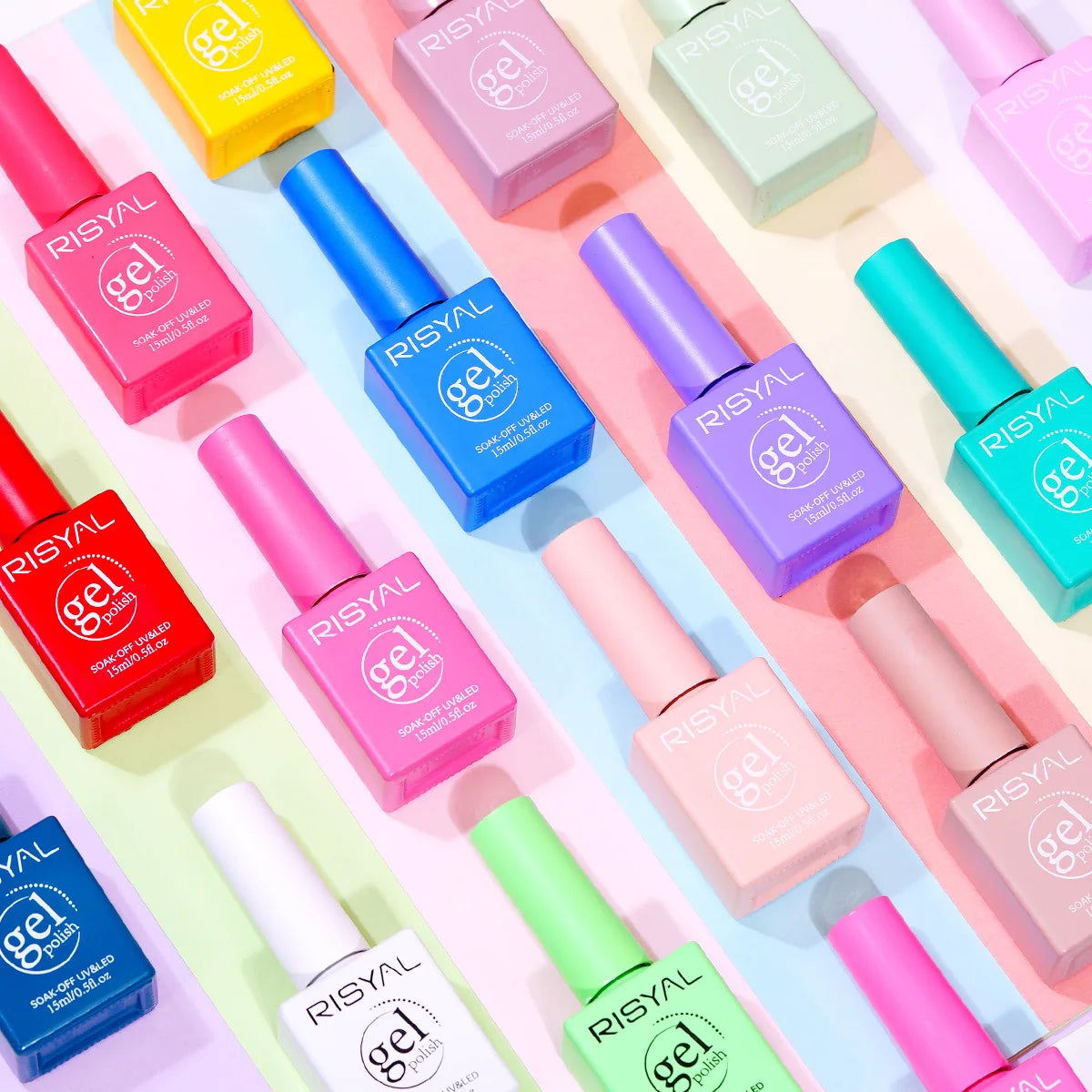 RISYAL Multicolor 176 Colors Nail Gel Polish Set Solid Color 2025 New Hot Sale Nail Art