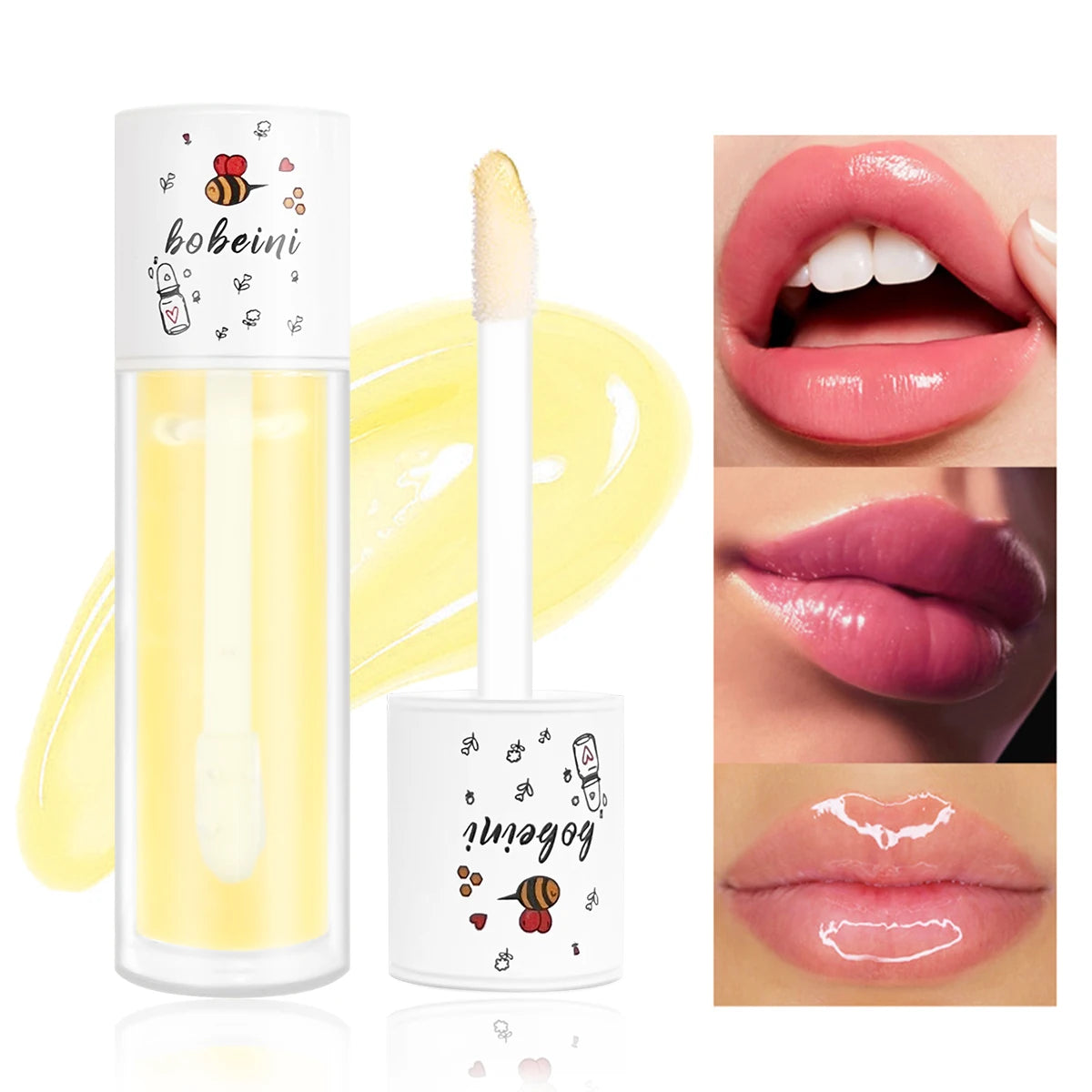 Water-gloss lip oil, honey-colored lip oil, moisturizing and hydrating