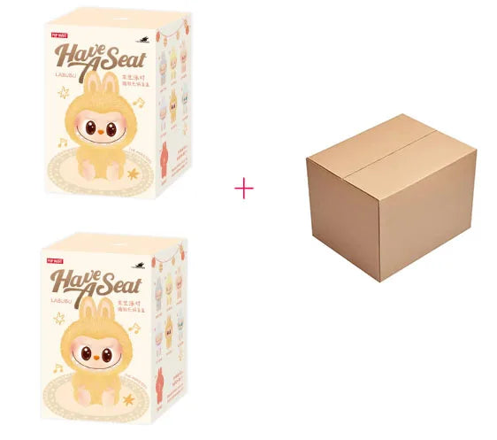 Authentic Pop Mart Labubu Sitting Party Series Vinyl Plush Blind Box Figurine Pendant