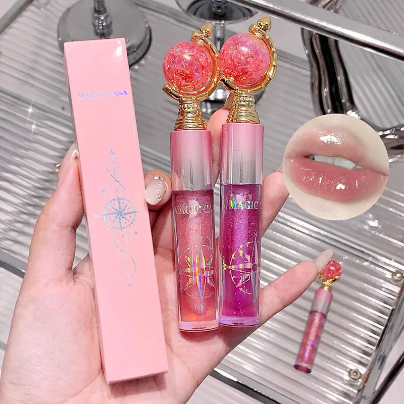 MAGIC CASA Shimmering Lip Gloss Hydrating and Moisturizing, Mirror Finish, Plumping Glass-Like Lips